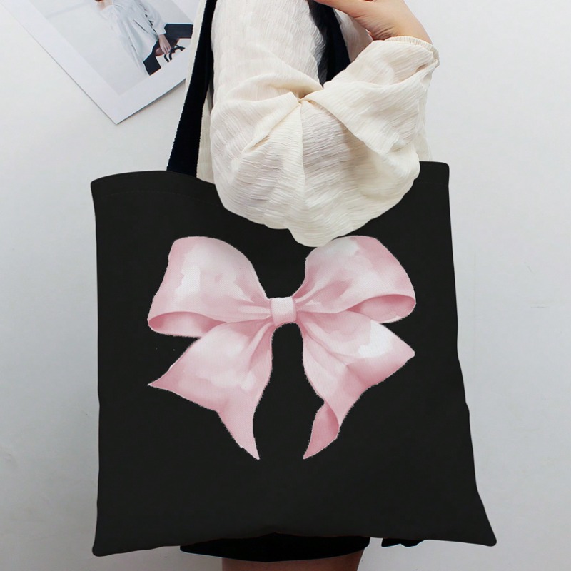 Ribbon Bow Gift - حقيبة كتف قماشية بنمط فيونكة من