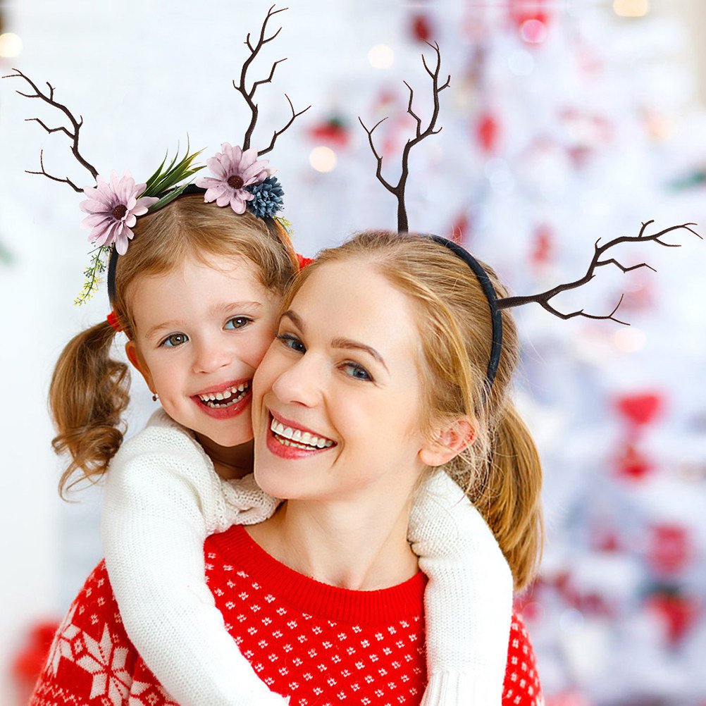 Reindeer Antlers Headband - 16 قطعة من عصابات الرأس على