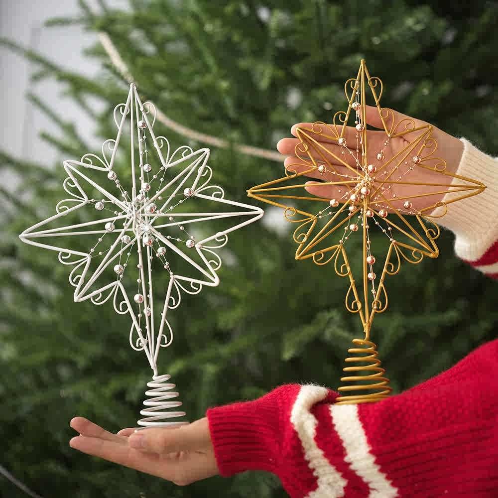 Star Tree Topper - 12.6 بوصة أضواء Led الإبداعية بريق
