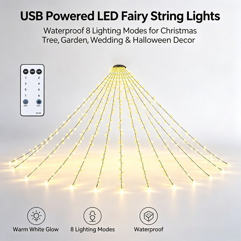 Led Fairy String Lights - أضواء LED خيطية تعمل بـUSB، إضاءة