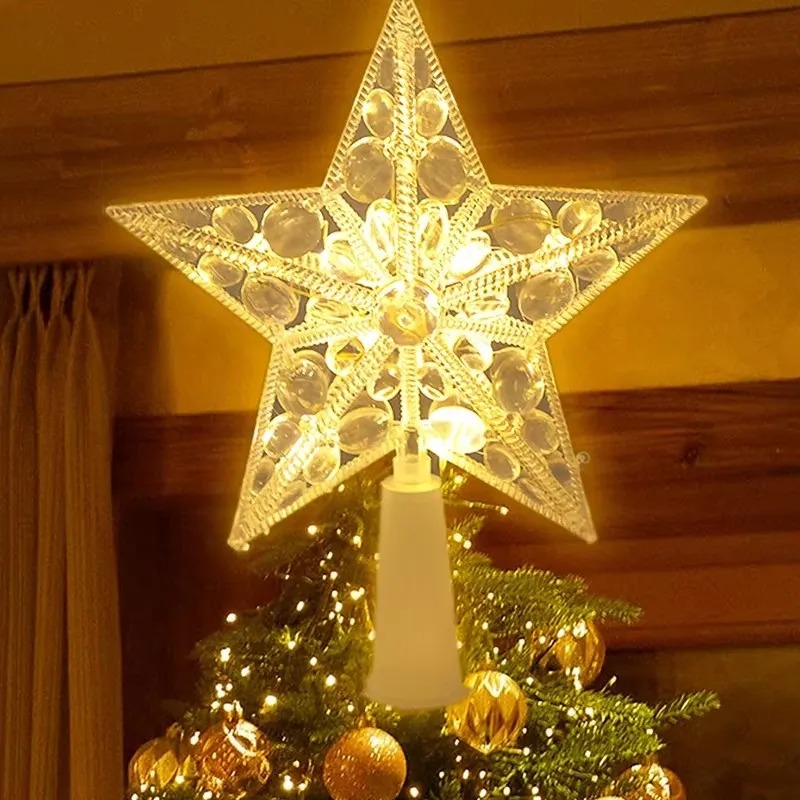Star Tree Topper - متوهجة عيد الميلاد 15 سنتيمتر شجرة