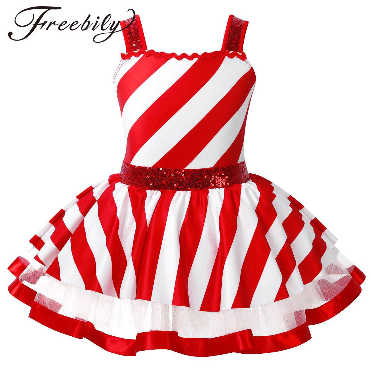 Elf Costume Christmas - الفتيات عيد الميلاد قصب الحلوى زي