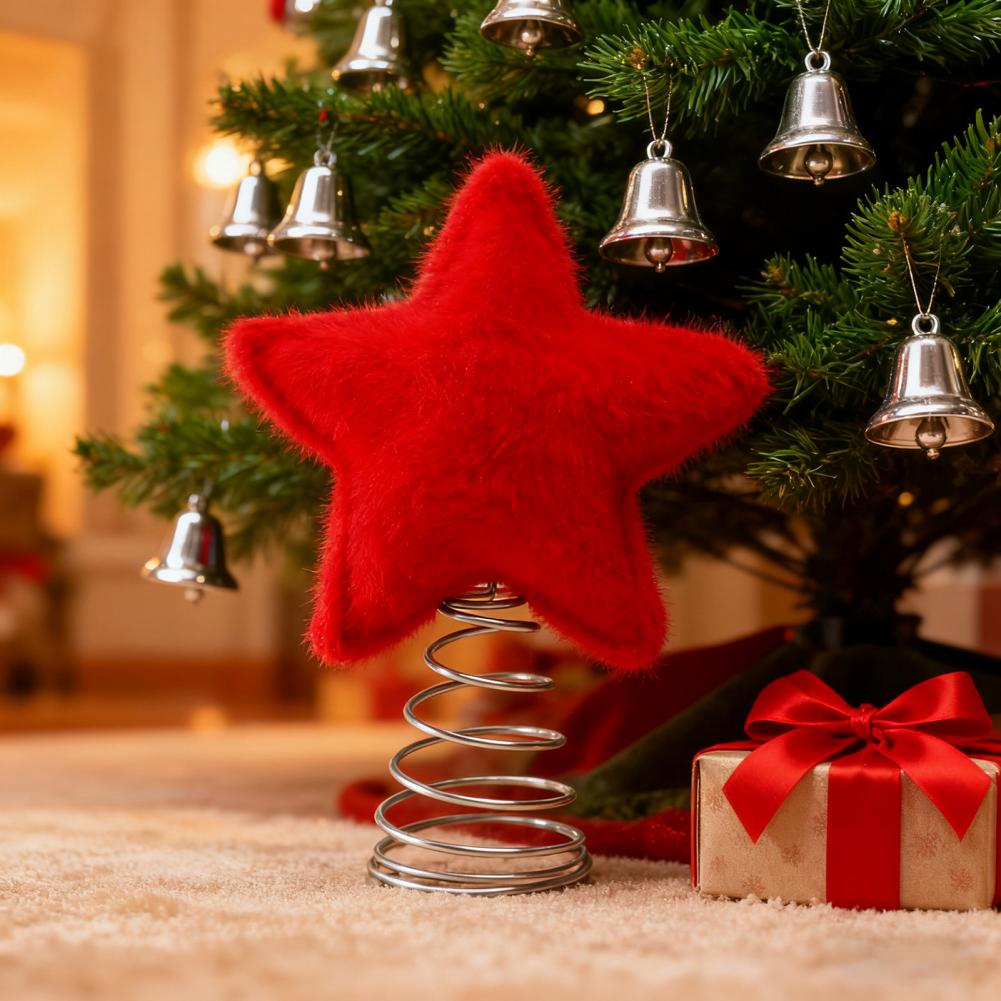 Star Tree Topper - قطعة علوية من القطيفة على شكل