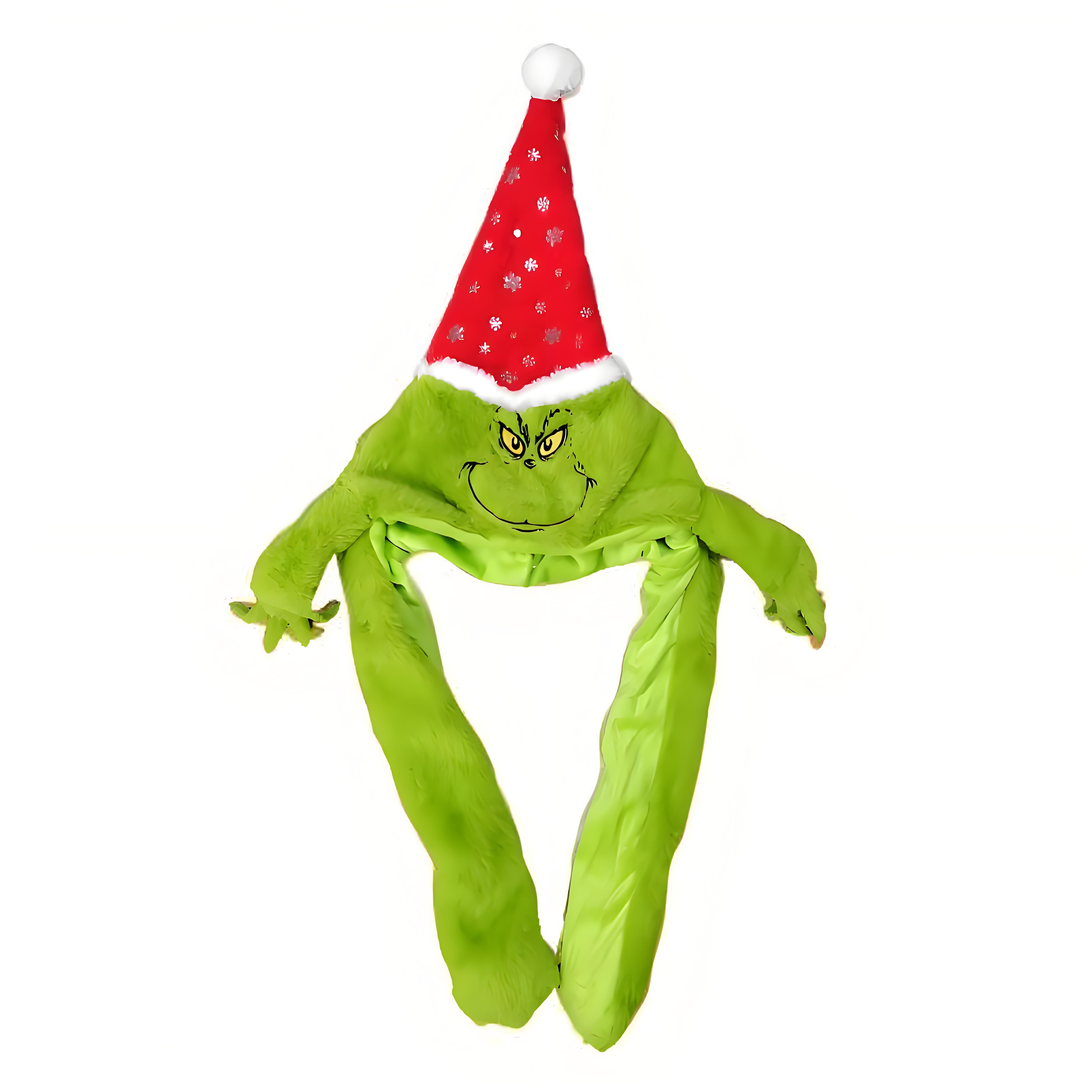 Santa Hat Plush - أفخم Grincese قبعة قبعة وشاح عيد