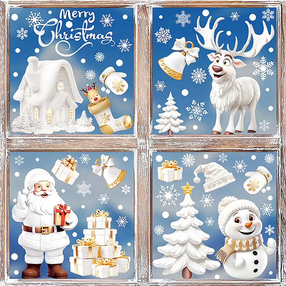 Snowflake Window Decal - 9 قطعة/المجموعة عيد الميلاد ملصقات نافذة