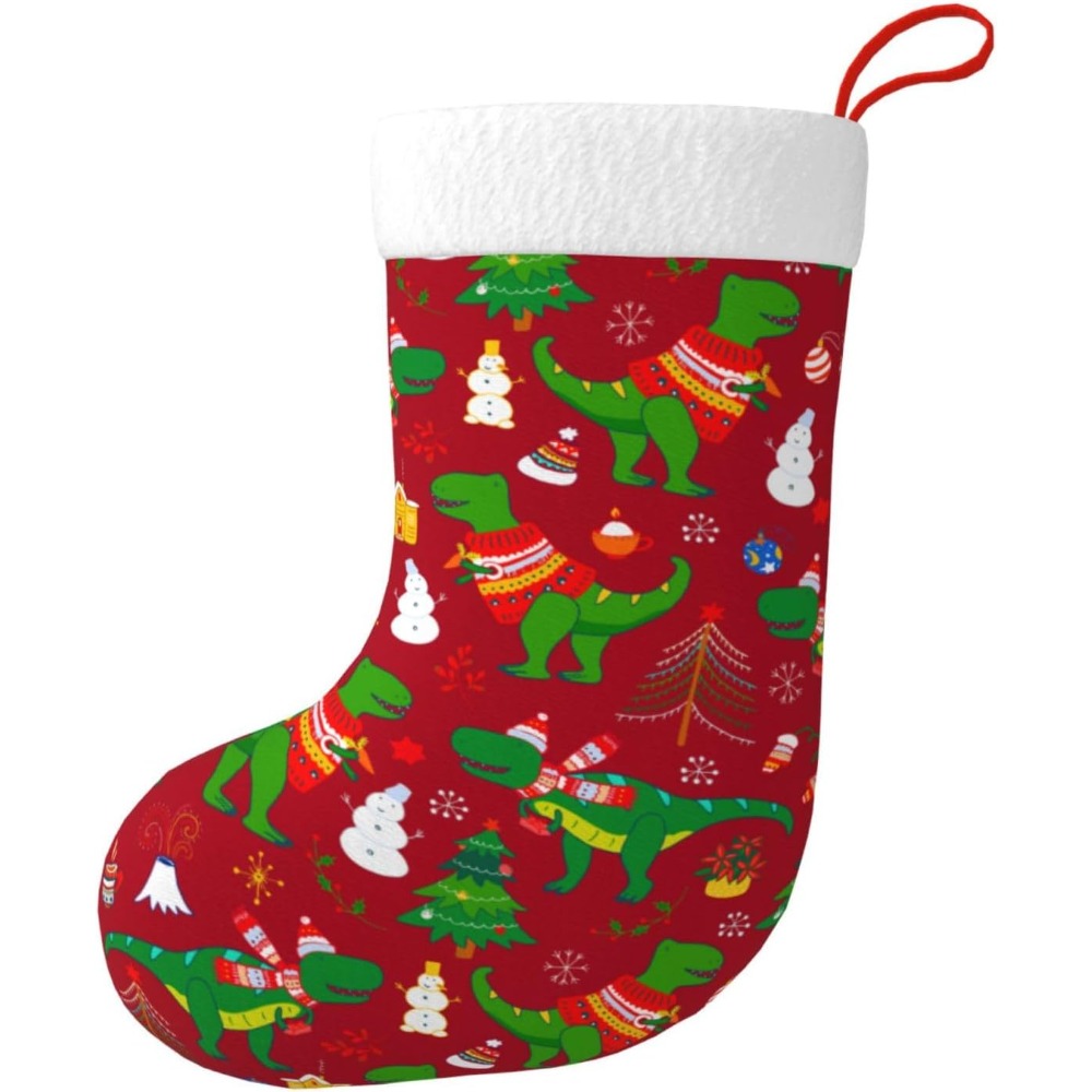 لطيف عيد الميلاد ديناصور عيد ا - مراجعة Christmas Stocking Hanging وسعره