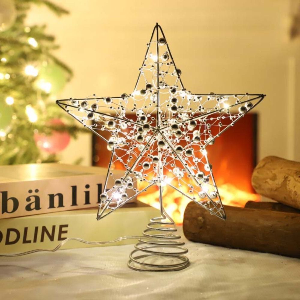 الذهب/الفضة LED شجرة عيد الميل - مراجعة Star Tree Topper وسعره