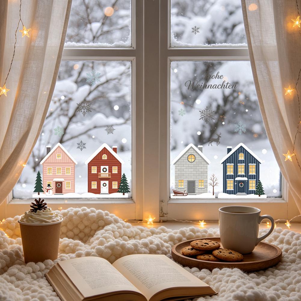 ملصقات شجرة التنوب والغزلان (ق - مراجعة Snowflake Window Decal وسعره