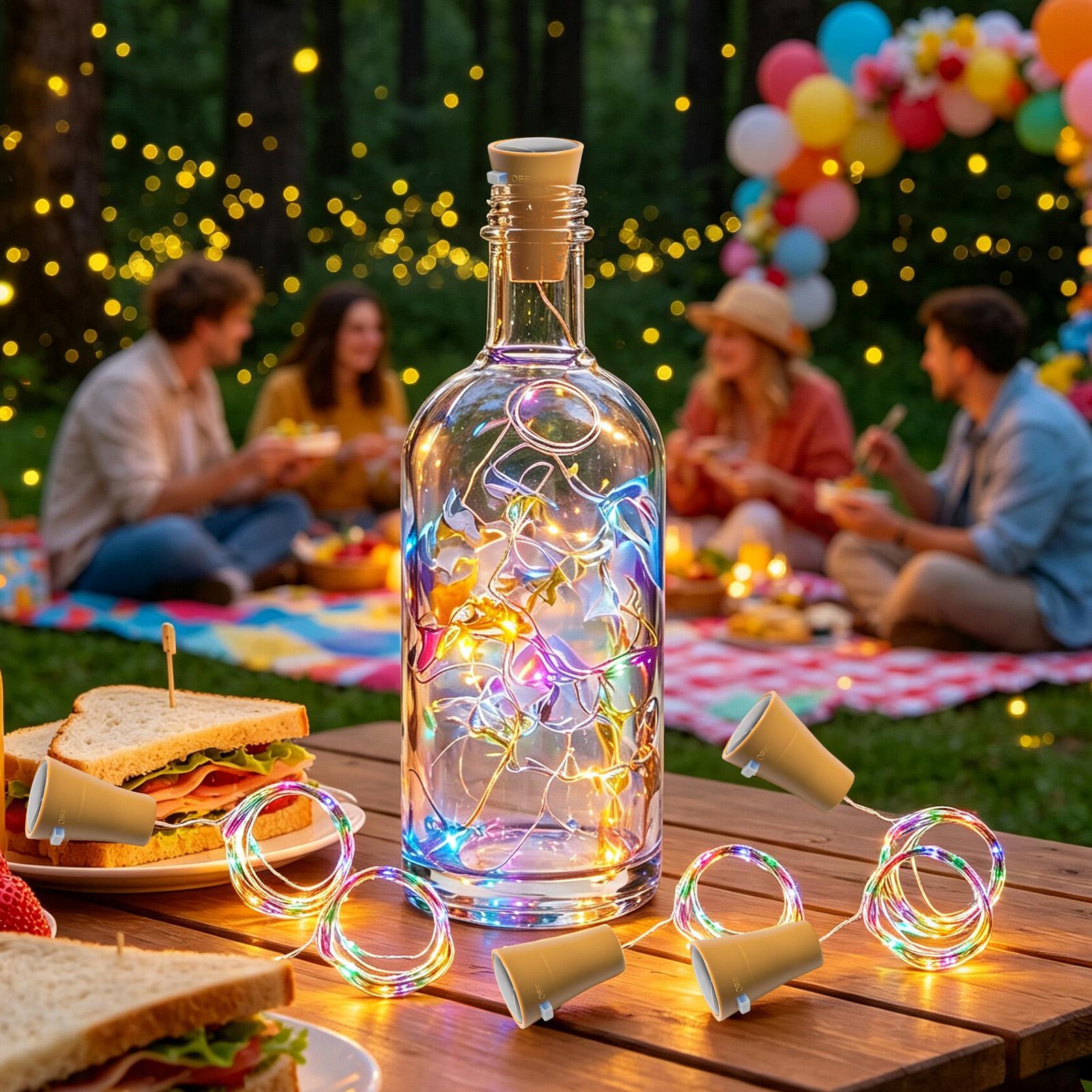 أضواء زجاجات النبيذ الشمسية LE - مراجعة Led Fairy String Lights وسعره
