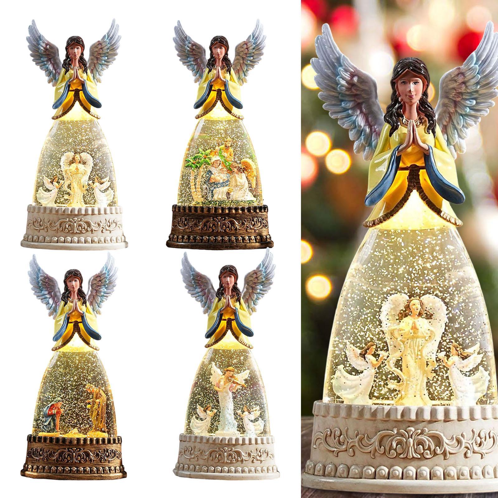 مضاءة الملاك تمثال سنو غلوب صن - مراجعة Snow Globe Musical وسعره