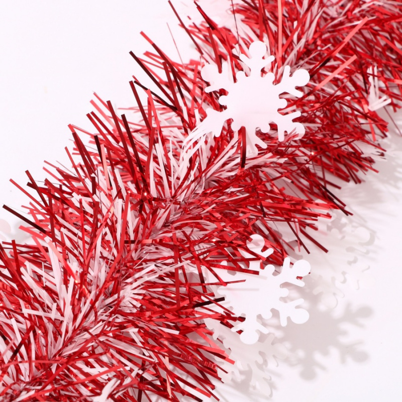 1 قطعة عيد الميلاد بهرج ندفة ا - مراجعة Tinsel Garland Decoration وسعره