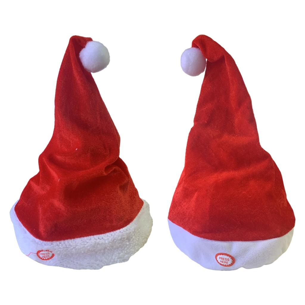 الغناء الرقص سانتا قبعة للبالغ - مراجعة Santa Hat Plush وسعره