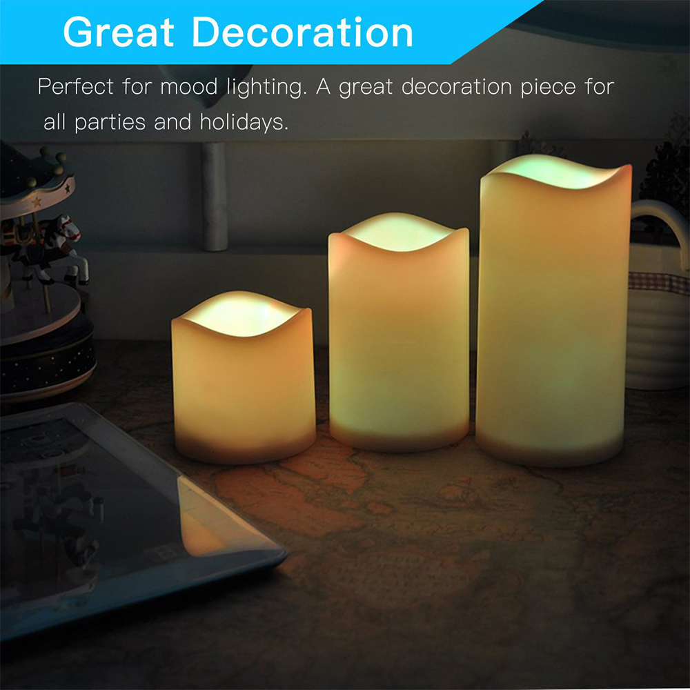 مجموعة من 3 شموع LED وامضة بدو - مراجعة Holiday Candle Set وسعره