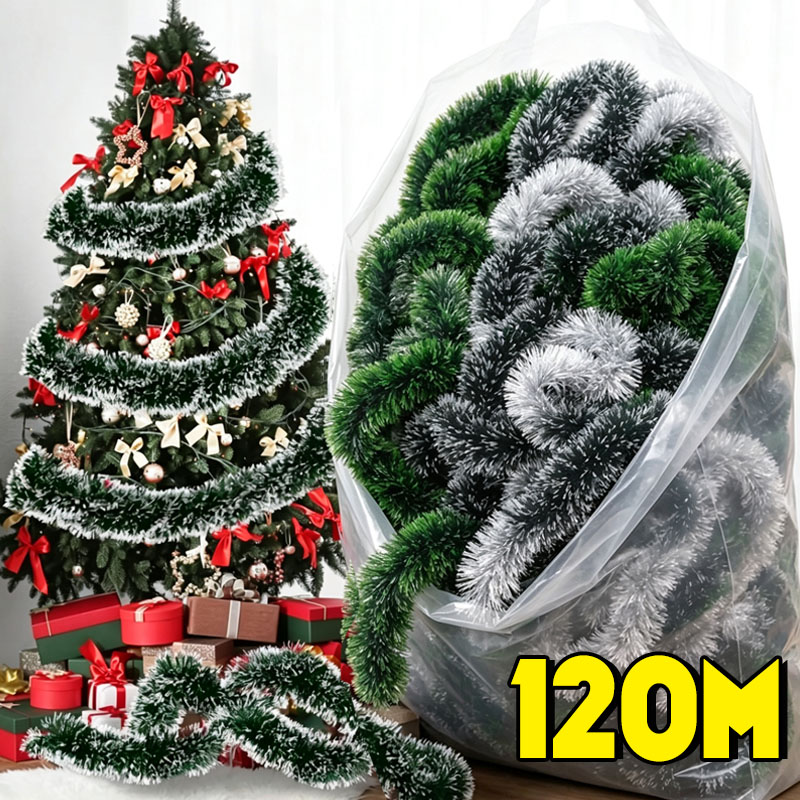 زينة عيد الميلاد الخضراء والبي - مراجعة Tinsel Garland Decoration وسعره