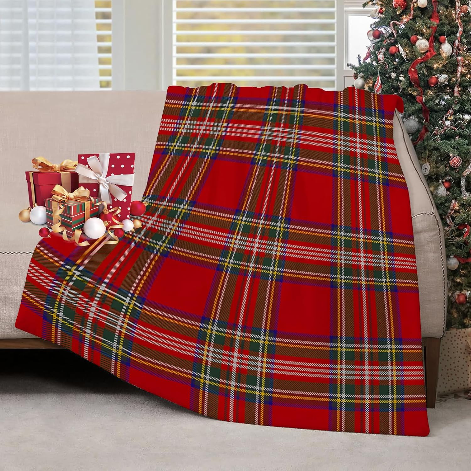 عيد الميلاد منقوشة رمي البطاني - مراجعة Christmas Throw Blanket وسعره