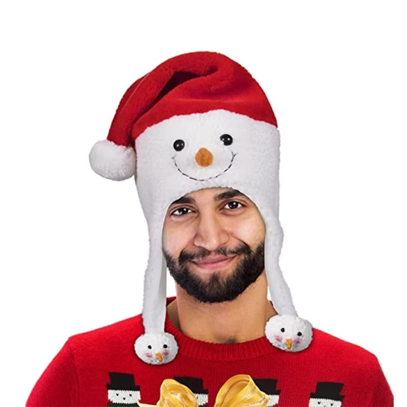 قبعة رجل الثلج لعيد الميلاد، ق - مراجعة Santa Hat Plush وسعره