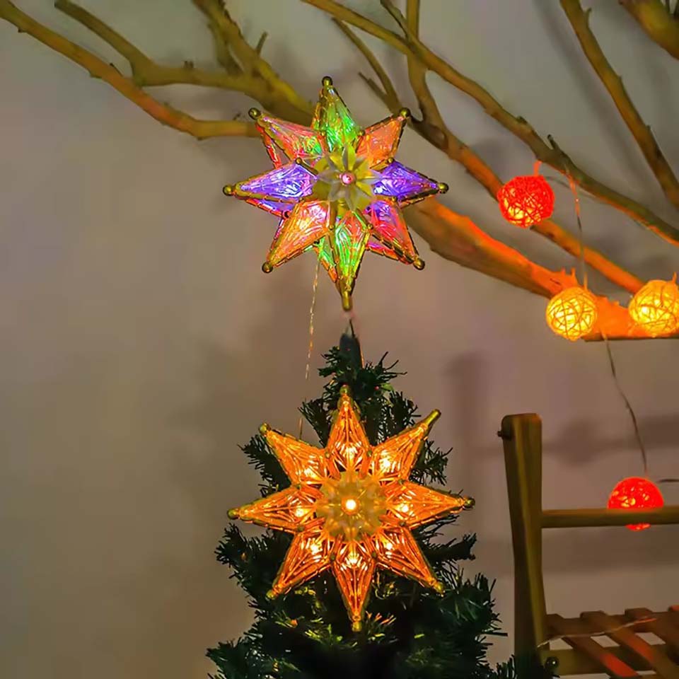 زينة شجرة عيد الميلاد على شكل  - مراجعة Star Tree Topper وسعره
