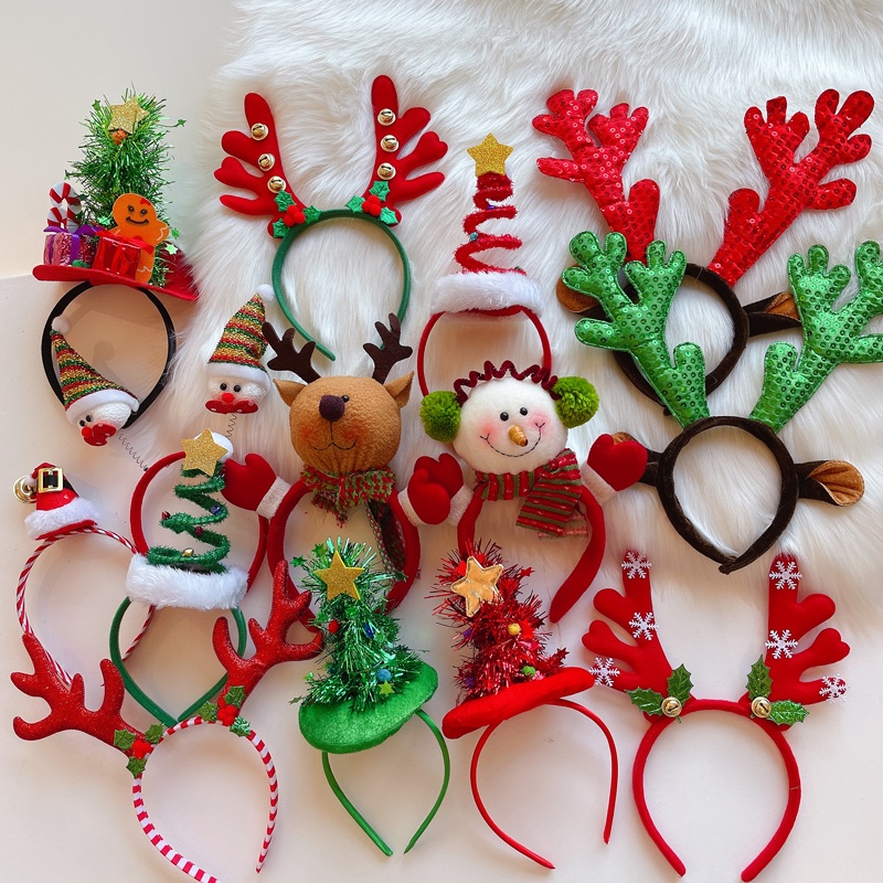1-15 قطعة من عصابات الرأس لعيد - مراجعة Reindeer Antlers Headband وسعره