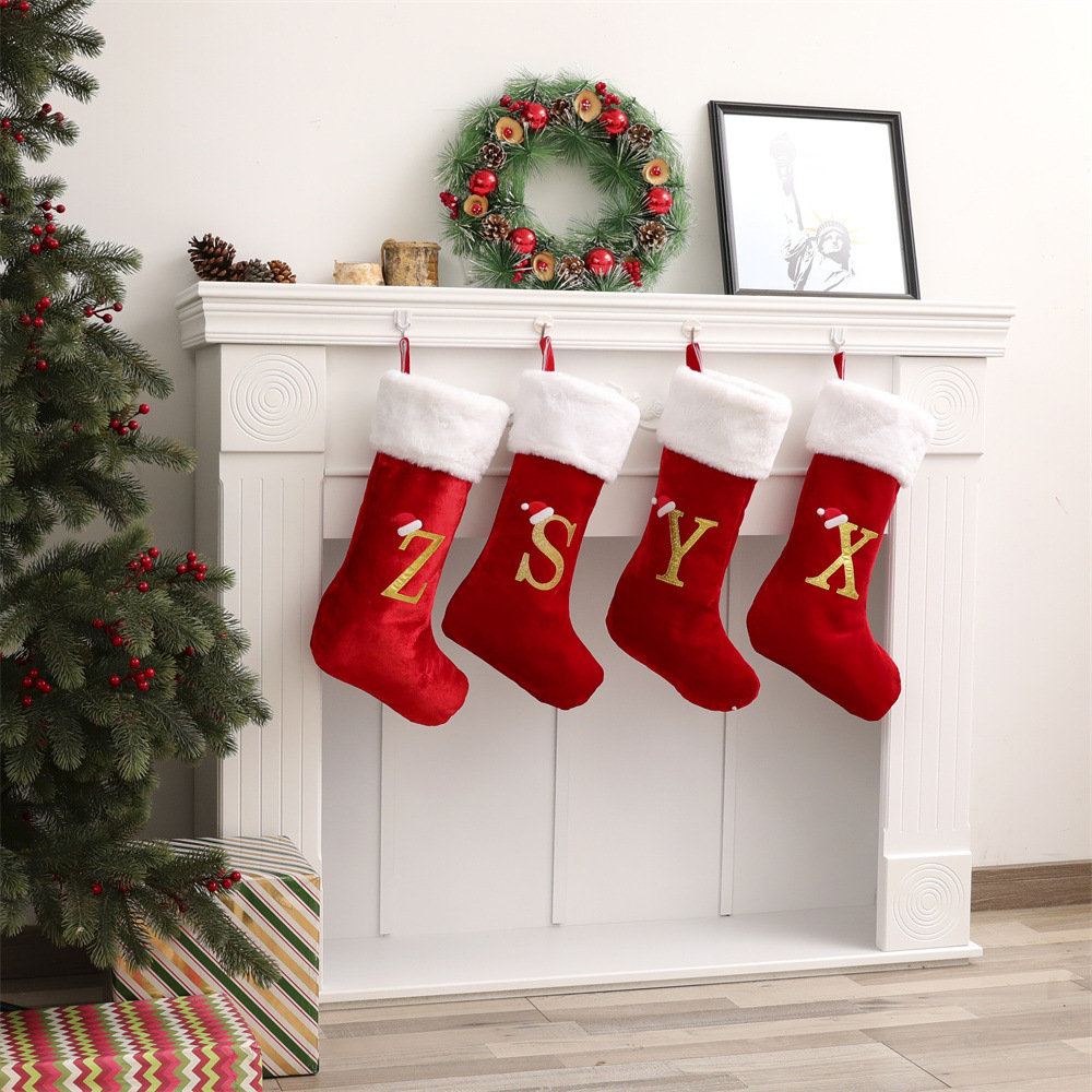 جديد الإبداعية الأبجدية عيد ال - مراجعة Christmas Stocking Hanging وسعره