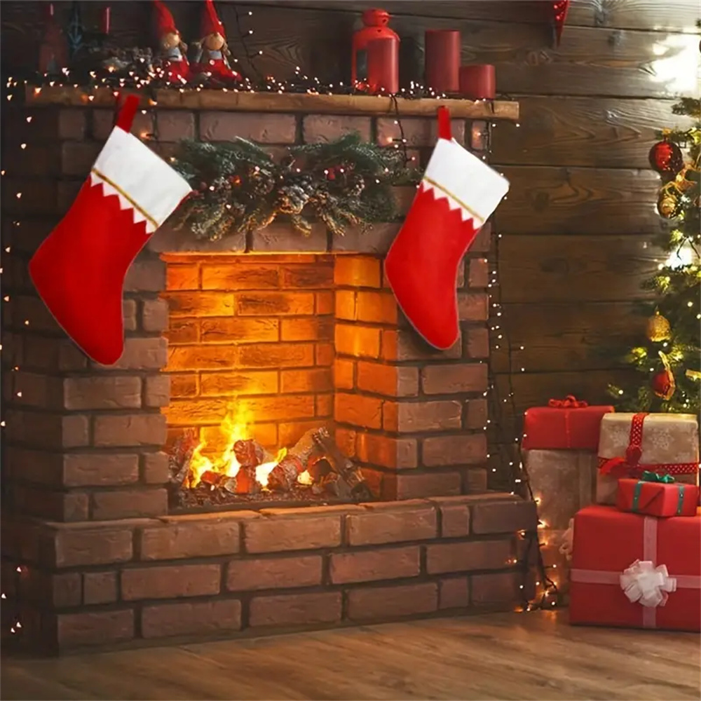 12 قطعة جوارب عيد الميلاد الحم - مراجعة Christmas Stocking Hanging وسعره