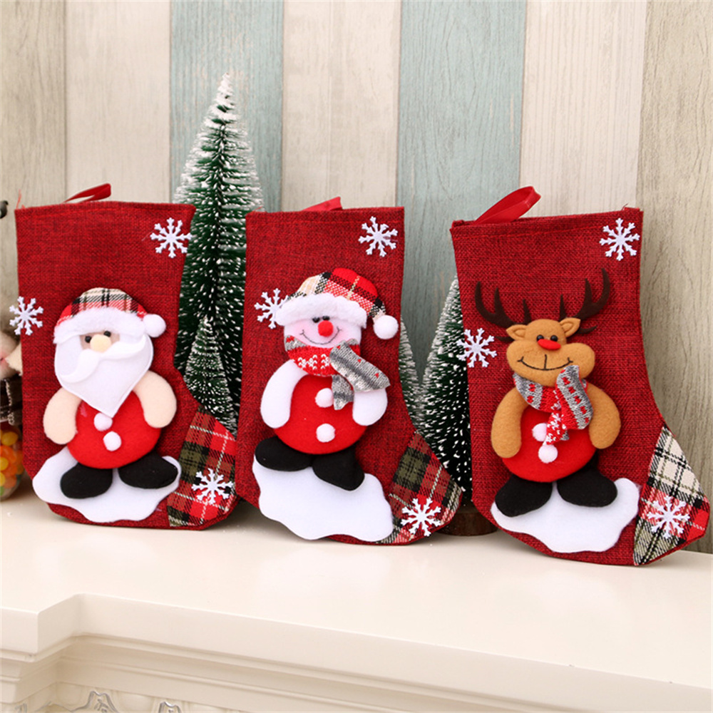 الكتان عيد الميلاد جوارب شنطة  - مراجعة Christmas Stocking Hanging وسعره