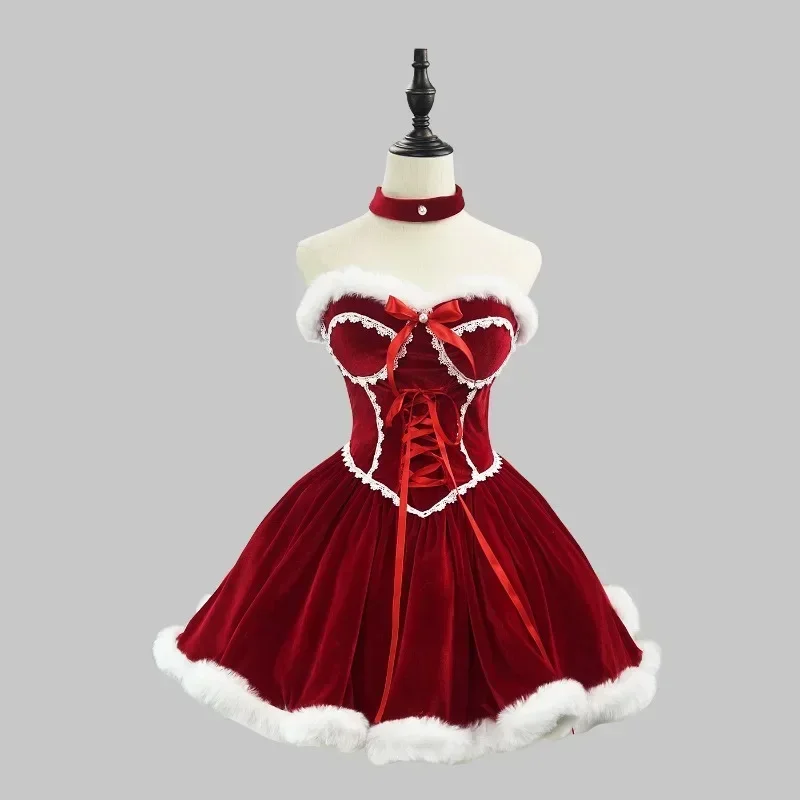 السنة الجديدة فستان أحمر عباءة - مراجعة Elf Costume Christmas وسعره