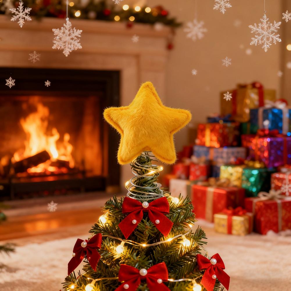 قطعة علوية من القطيفة على شكل  - مراجعة Star Tree Topper وسعره