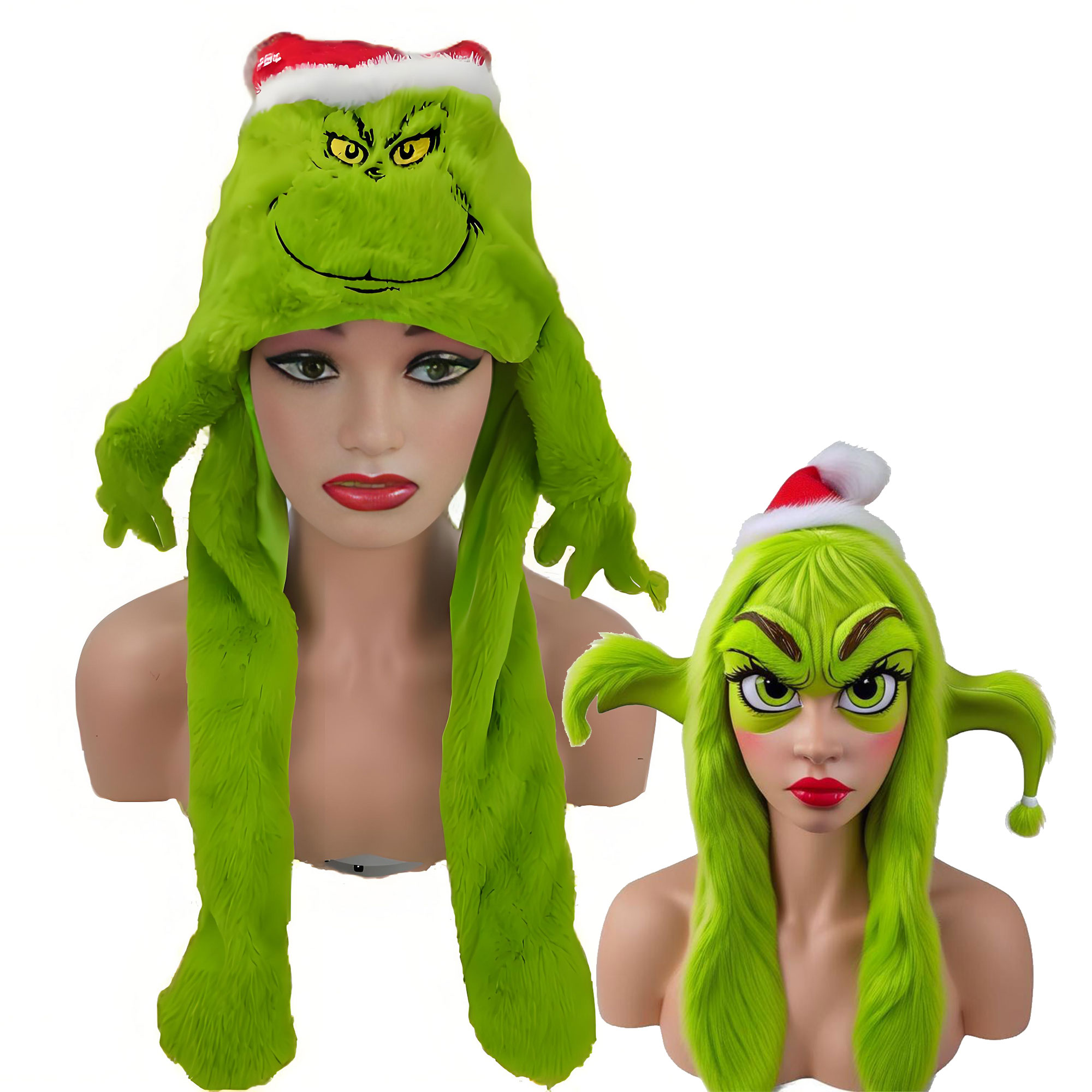 أفخم Grincese قبعة قبعة وشاح ع - مراجعة Santa Hat Plush وسعره
