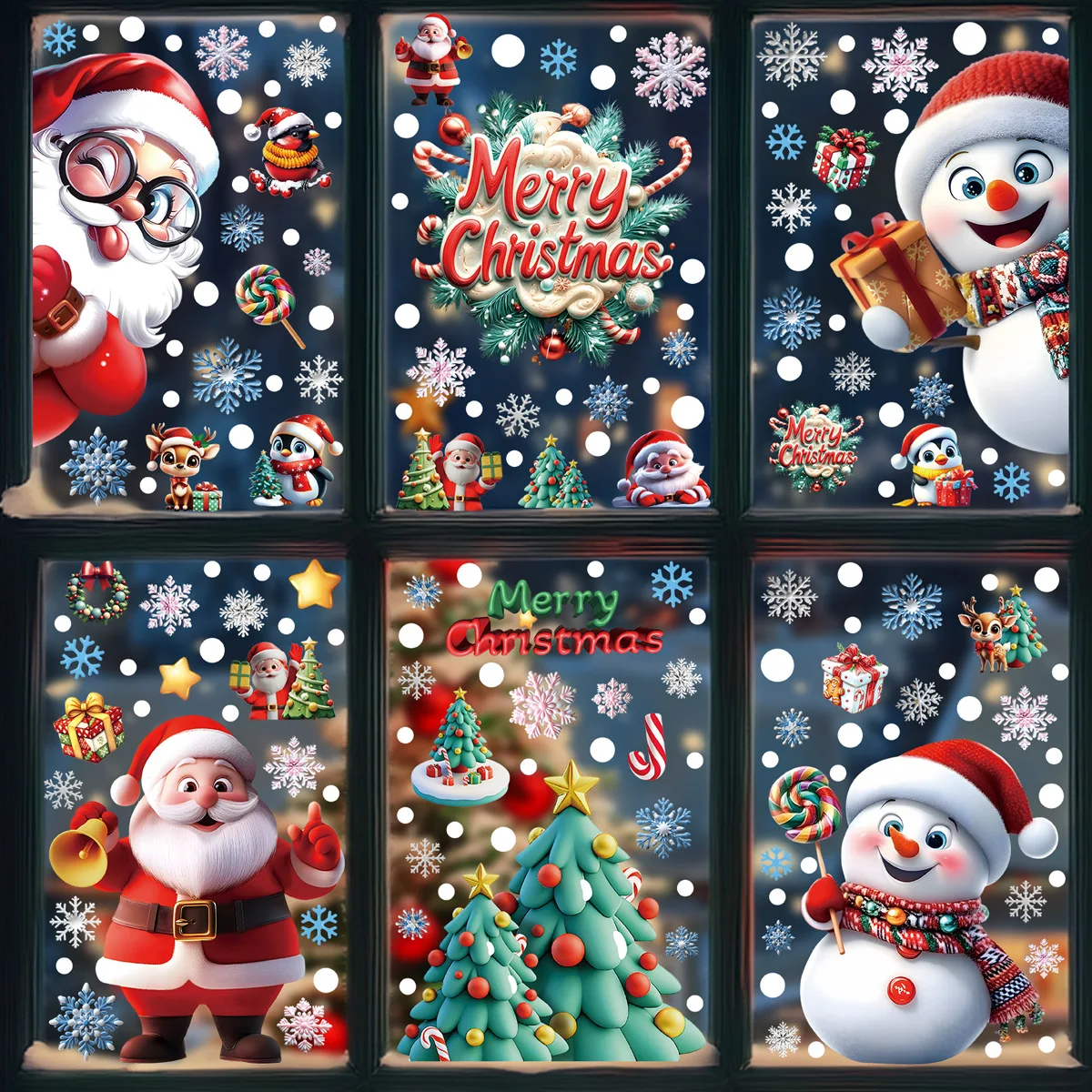 ملصقات نافذة ثابتة لعيد الميلا - مراجعة Snowflake Window Decal وسعره