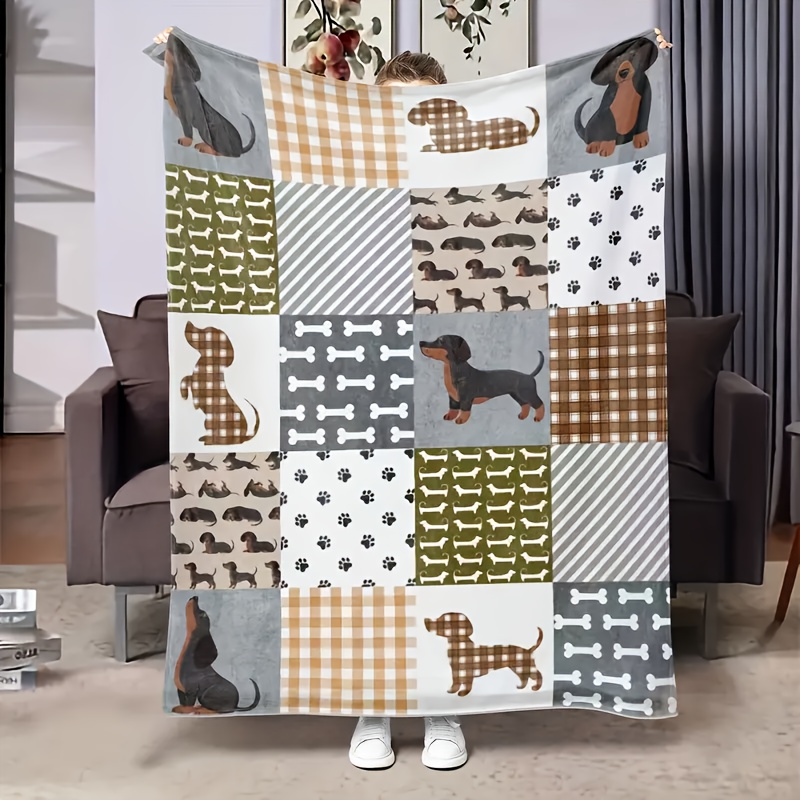 بطانية كلب داشهند لطيفة لعيد ا - مراجعة Christmas Throw Blanket وسعره