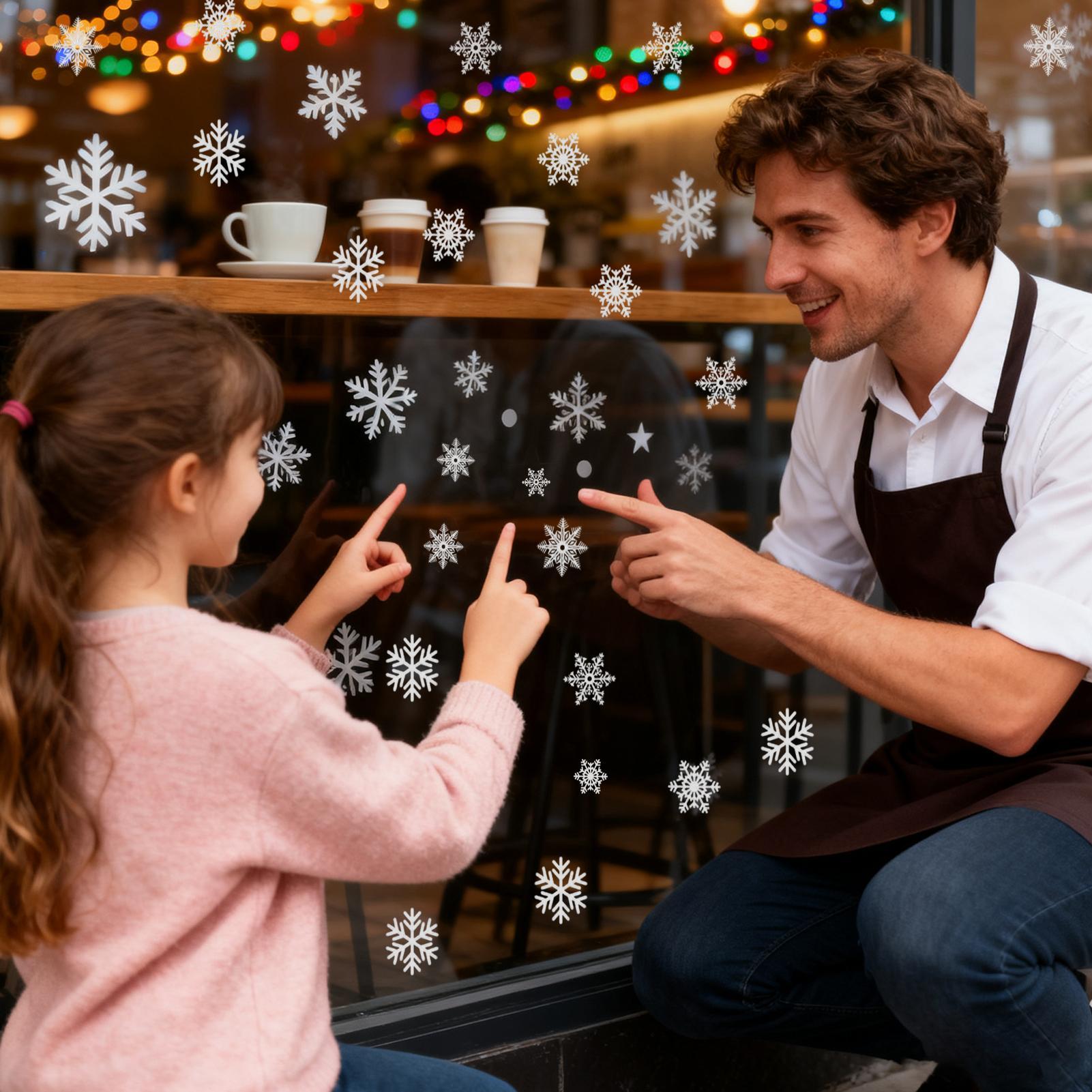 نافذة ندفة الثلج يتمسك عيد الم - مراجعة Snowflake Window Decal وسعره