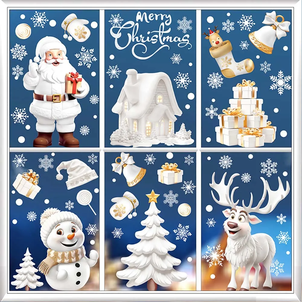 9 قطعة/المجموعة عيد الميلاد مل - مراجعة Snowflake Window Decal وسعره