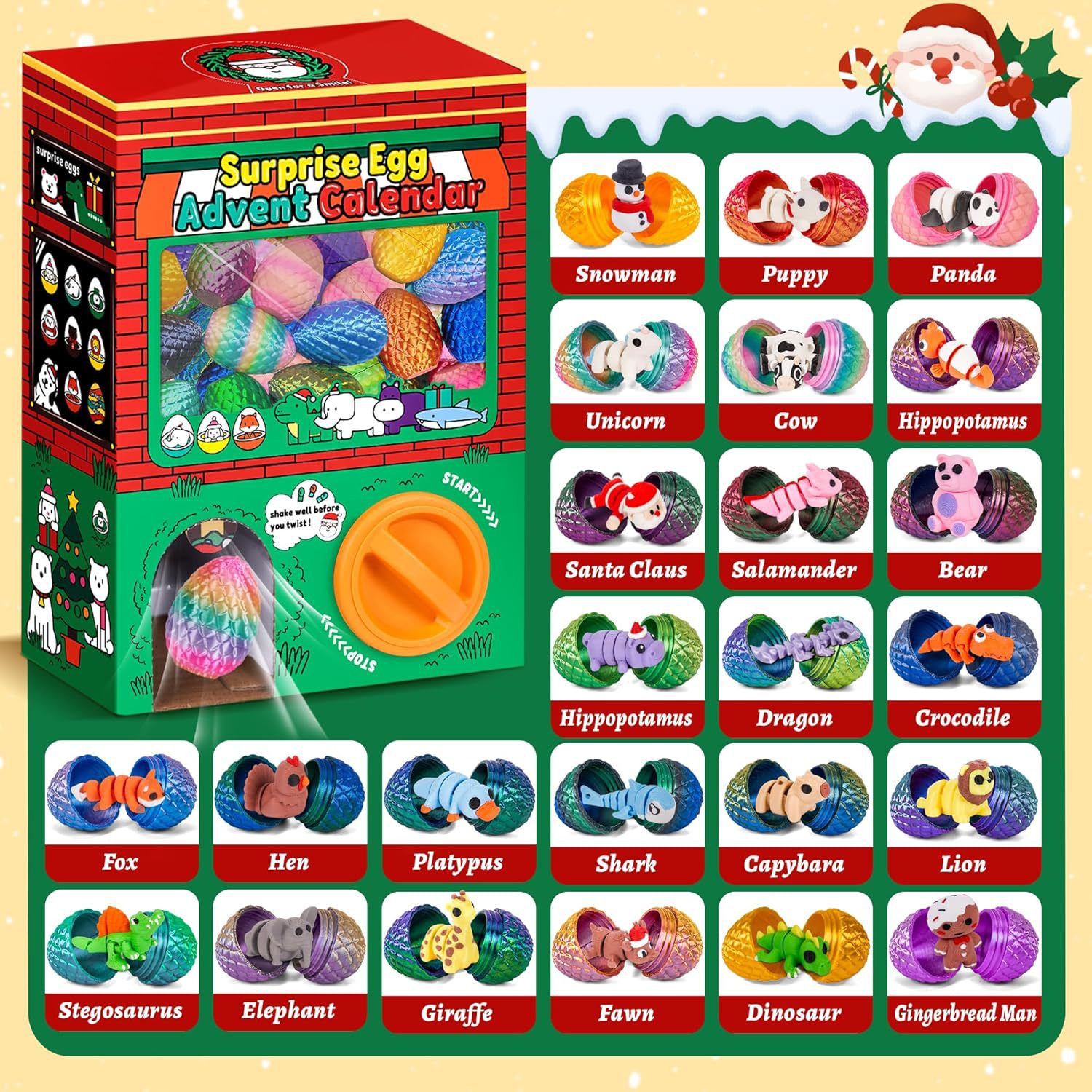 24 قطعة من صناديق المفاجآت الم - مراجعة Advent Calendar Gift وسعره