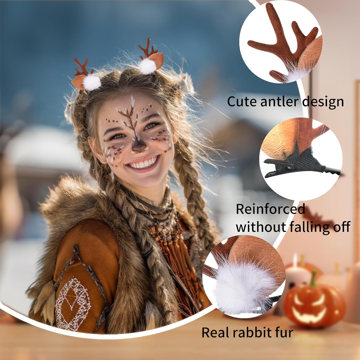 1/2 زوج من عصابات الرأس بتصميم - مراجعة Reindeer Antlers Headband وسعره