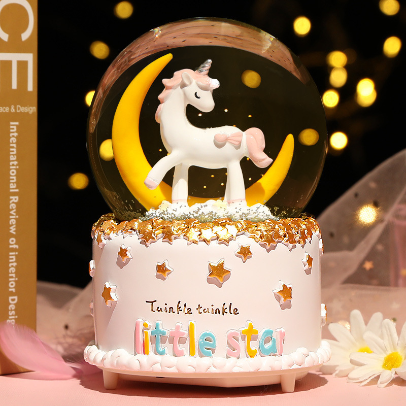 جديد كريستال الكرة صندوق تشغيل - مراجعة Snow Globe Musical وسعره